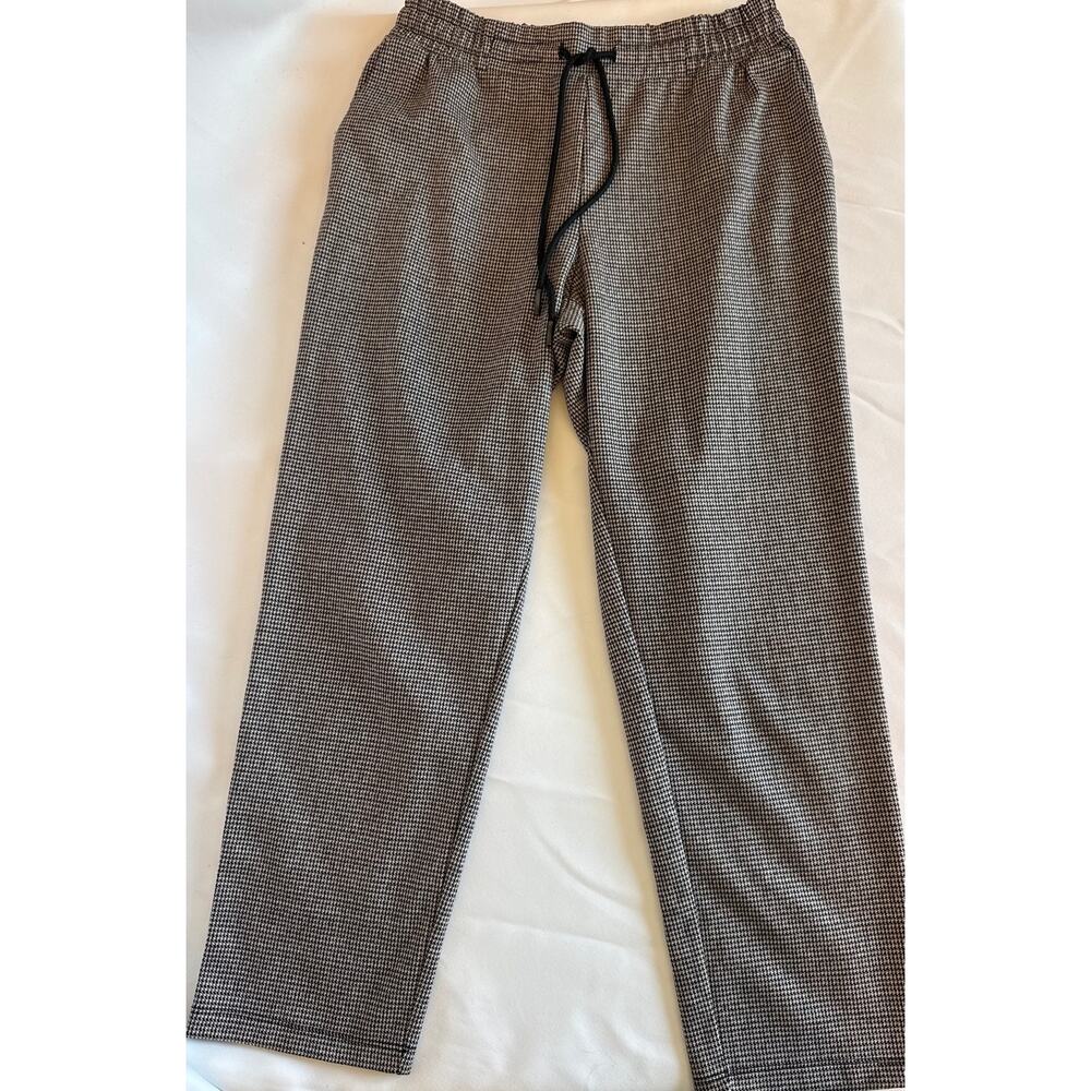 Houndstooth Ankle Pants Elastic Waist Workwear & Casual Trousers XS - Picture 2 of 8